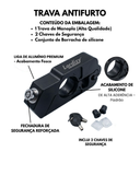 Trava Antifurto de Moto Manete Freio Acelerador Aluminio Reforçado