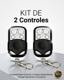 Kit 2 Controles Remoto Universal para Portão Elétrico Eletrônico Garagem com Chaveiro 433mhz 4 Botões